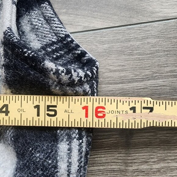 Vintage Lovers Dress Womens Medium Plaid Wool Sleeveless Mod 60s Pockets - Picture 9 of 9